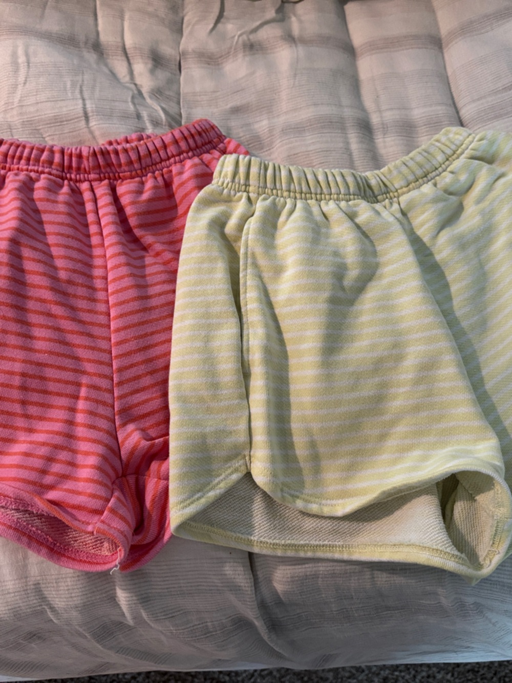 Wild Fable Pink and Orange Striped Knit Shorts